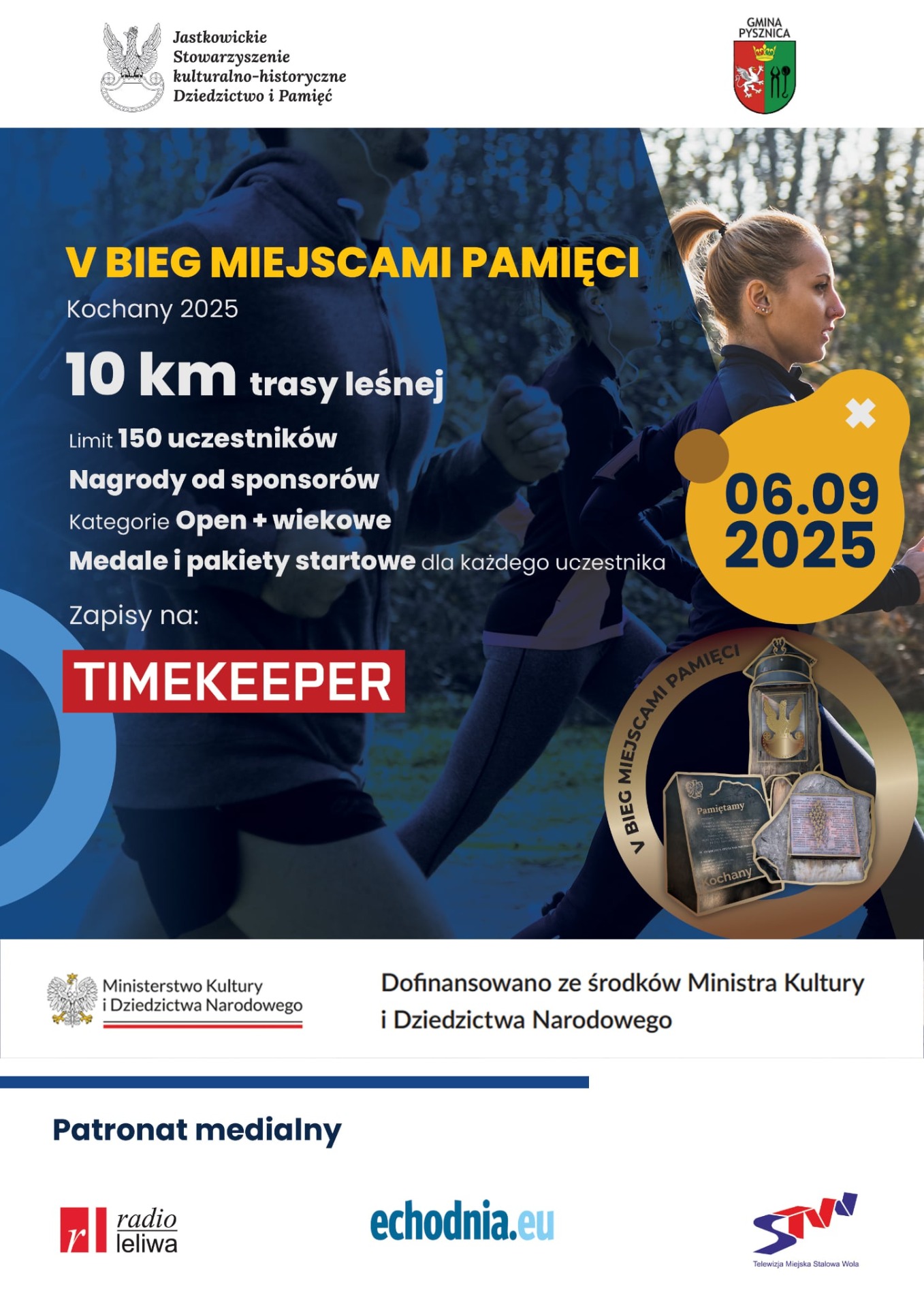plakat bieg miejscami pamięci 