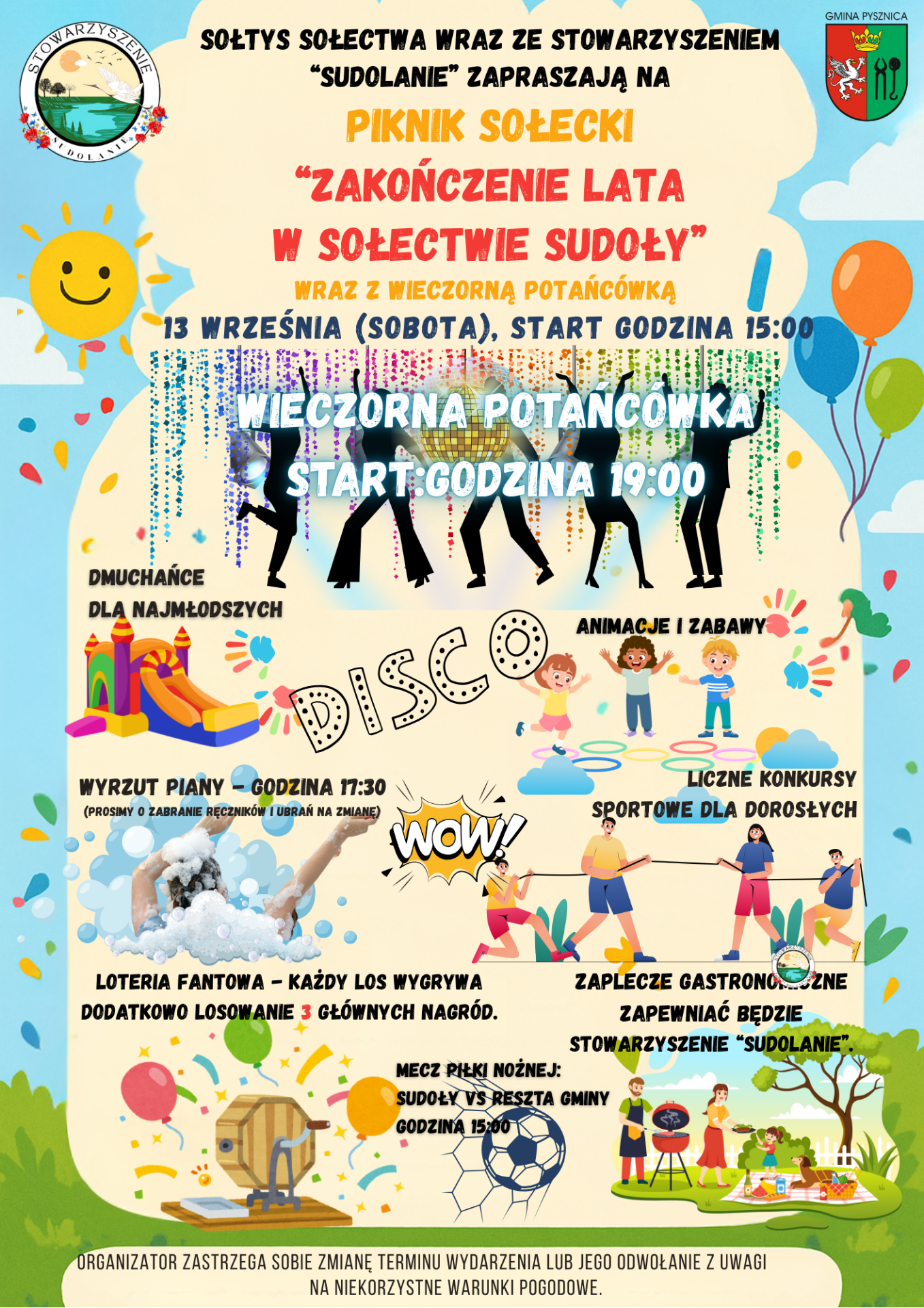 Plakat z zaproszeniem na piknik