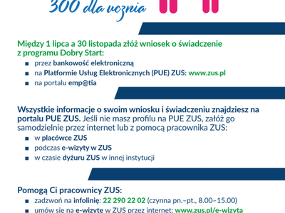 Grafika Programu Dobry start 300 +
