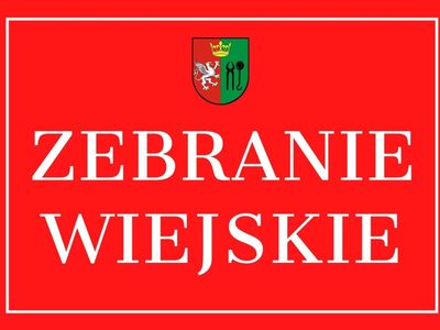 Informacja o zebraniu wiejskim