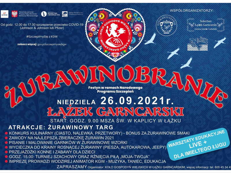 Żurawinobranie - plakat