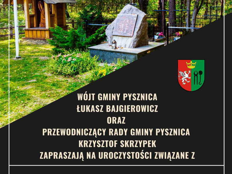 Plakat na uroczystości w Kochanach