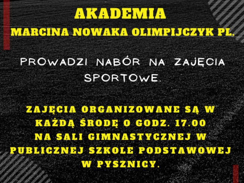 Plakat Lekkoatletycznej Akademii Marcina Nowaka Olimpijczyk pl.