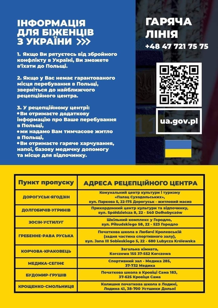 Informacja Dla Uchodźców Z Ukrainy Urząd Gminy Pysznica 5072