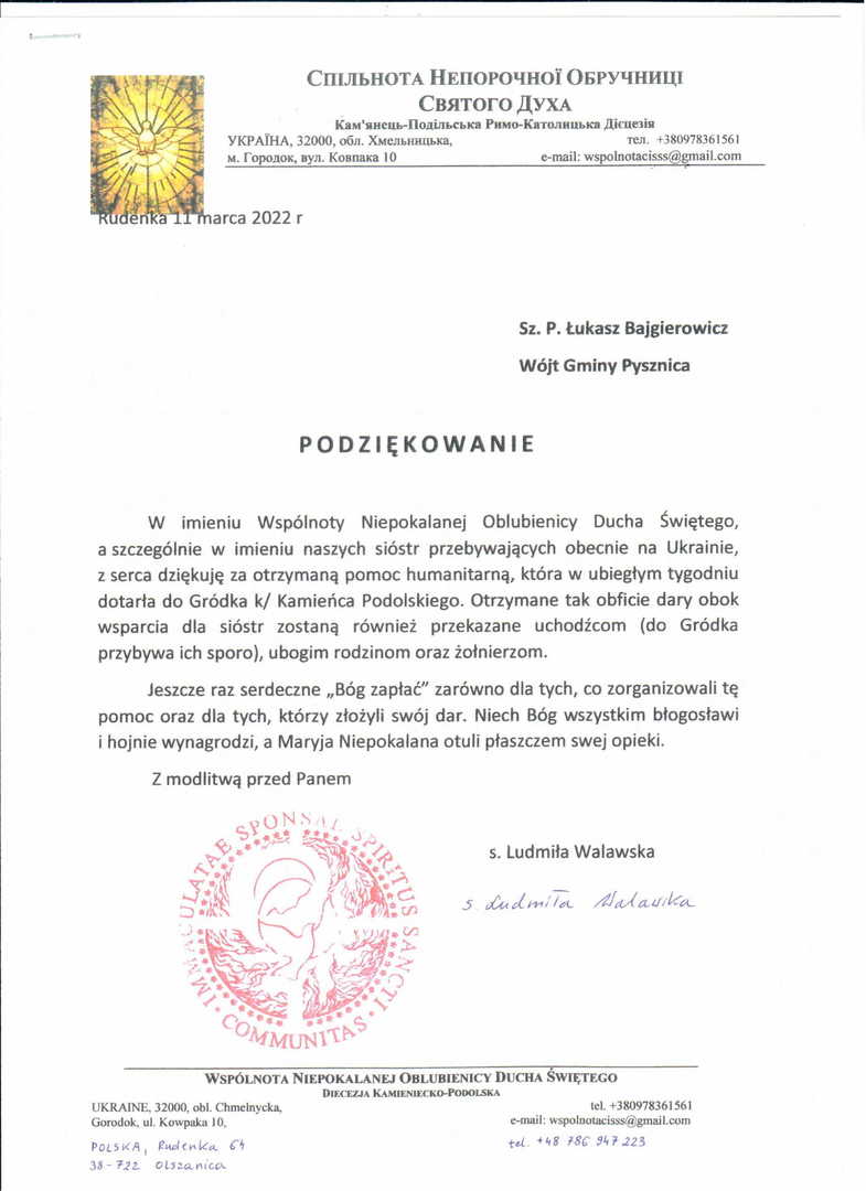 Podziękowanie