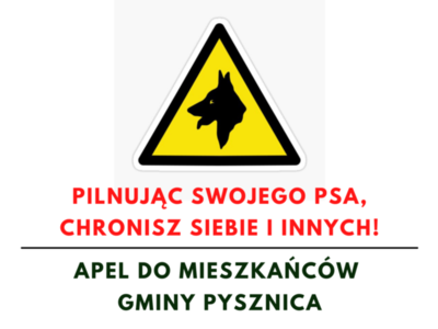 Apel do właścicieli psów