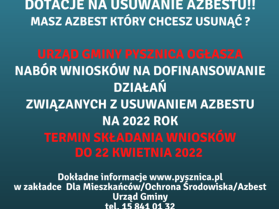 Ogłoszenie o zbiórce azbestu