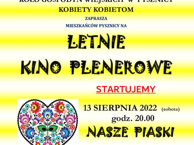 Letnie Kino Plenerowe w Pysznicy