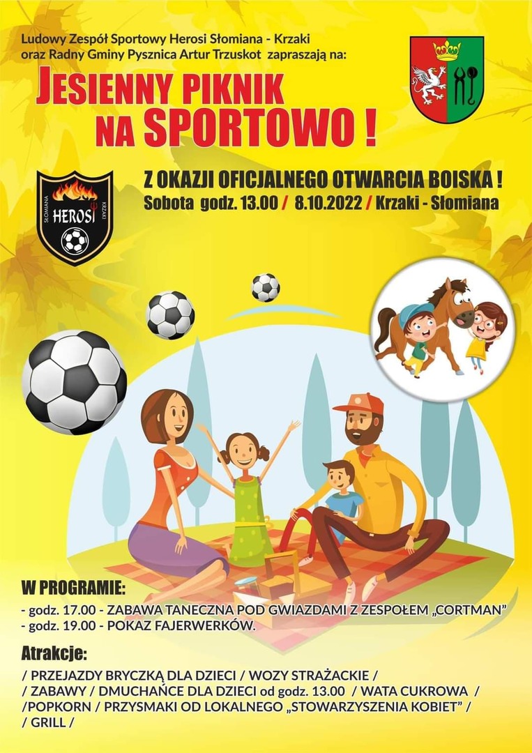 Jesienny Piknik na sportowo w Krzakach.