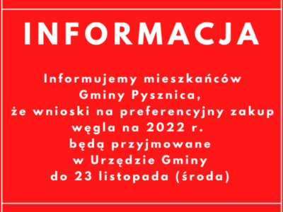 Informacja dla mieszkańców