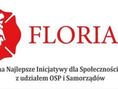 Grafika do Konkursu na Najlepsze Inicjatywy dla Społeczności Lokalnych z udziałem OSP i Samorządów FLORIANY 2023
