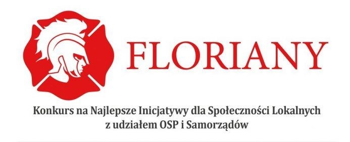 Grafika do Konkursu na Najlepsze Inicjatywy dla Społeczności Lokalnych z udziałem OSP i Samorządów FLORIANY 2023