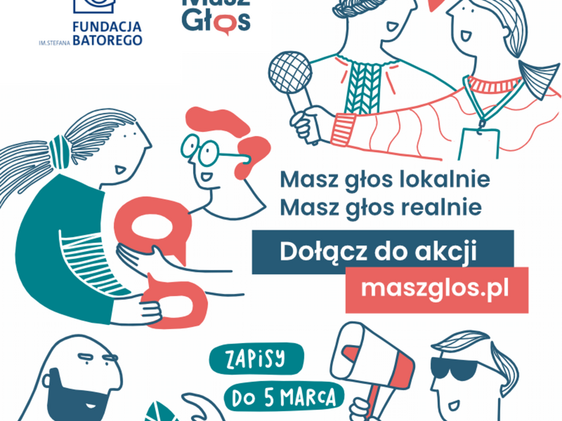PLAKAT REKLAMOWY AKCJI MASZ GŁOS LOKALNIE