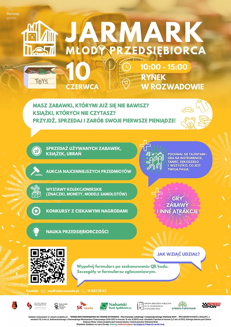 plakat promujący jarmark Młodego Przedsiębiorcy