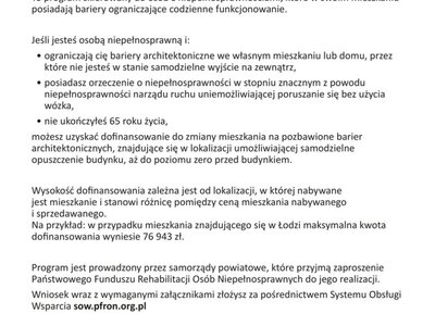 plakat informacyjny programu