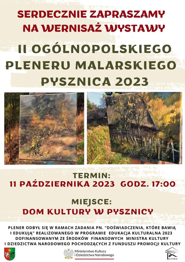 plakat zaproszenie na wernisaż