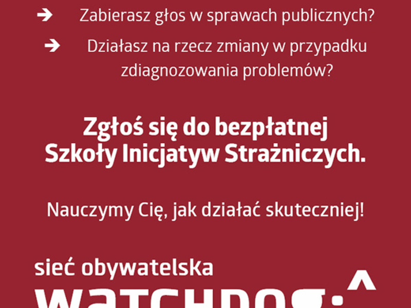 Grafika sieci obywatelskiej watch dog.