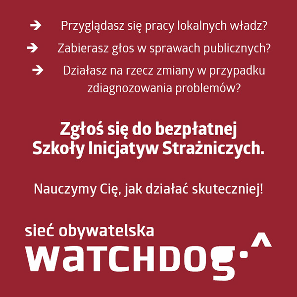 Grafika sieci obywatelskiej watch dog. 