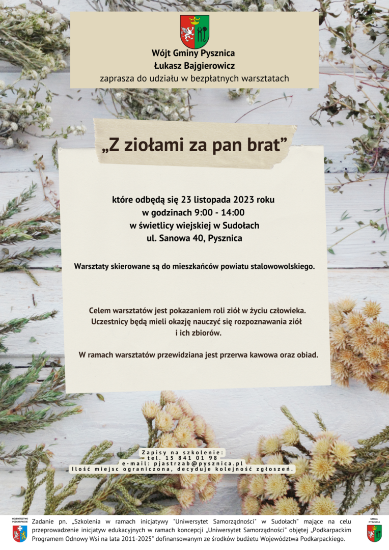 plakat dotyczący szkolenia 