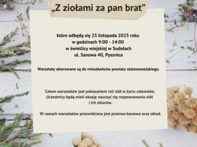 plakat dotyczący szkolenia