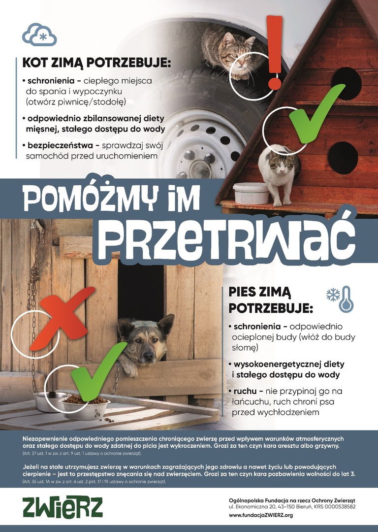 PLAKAT Z AKCJĄ POMÓŻMY IM PRZETRWAĆ 