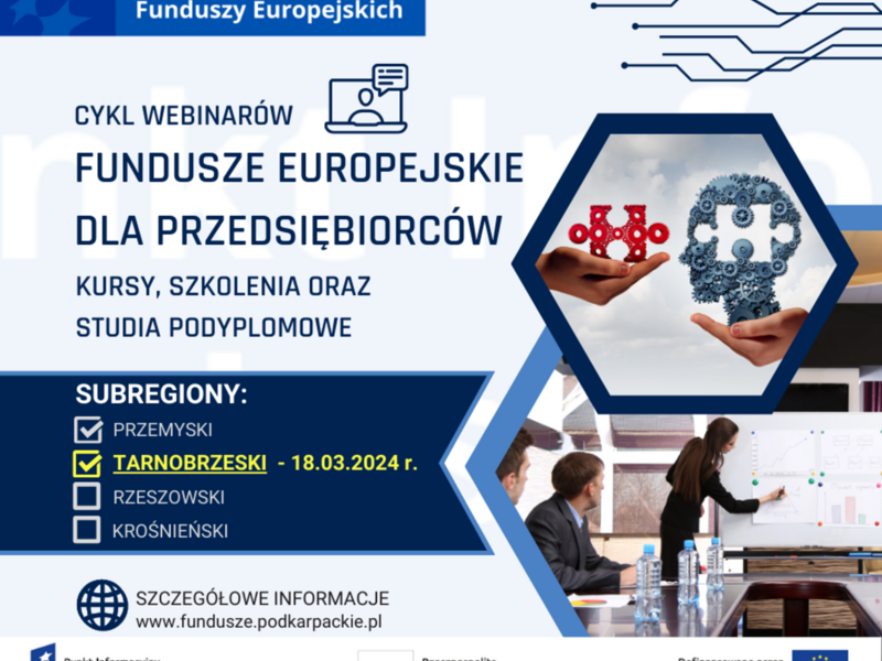 Plakat z nazwa szkolenia i terminem