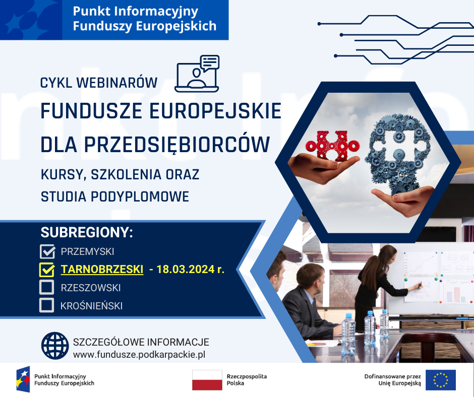 Plakat z nazwa szkolenia i terminem