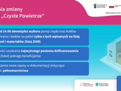nowe zmiany w programi czyste powietrze od 22 kwietnia - grafika informacyjna