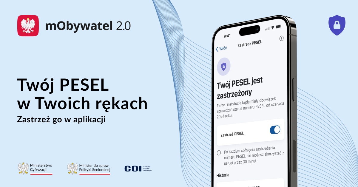 grafika informacyjna o możliwości zastrzeżenia numeru pesel