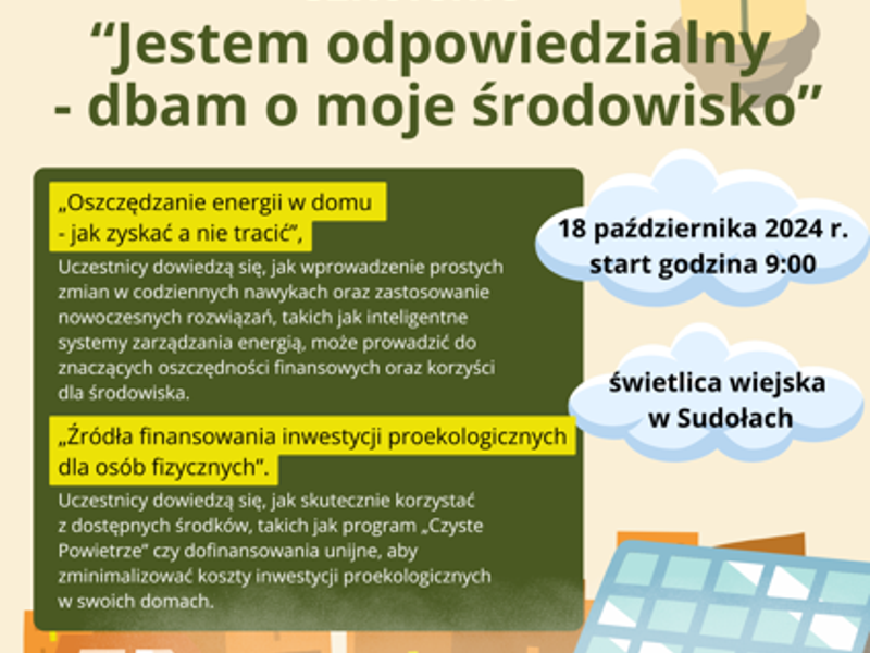 plakat informujący o szkoleniu