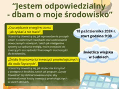 plakat informujący o szkoleniu