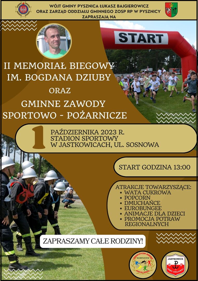 II Memoriał Biegowy im. Bogdana Dziuby w Jastkowicach i Gminne Zawody Sportowo – Pożarnicze