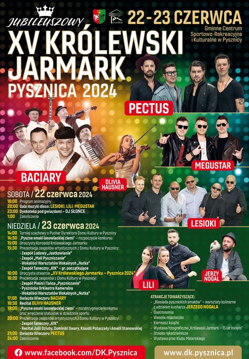 Plakat wydarzenia XV Jarmark Królewski w Pysznicy 