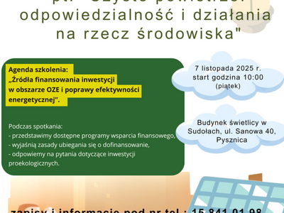 🌿 Bezpłatne szkolenie: „Czyste powietrze – odpowiedzialność i działania na rzecz środowiska” 🌿