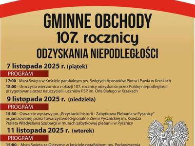 Gminne Obchody 107. rocznicy Odzyskania Niepodległości
