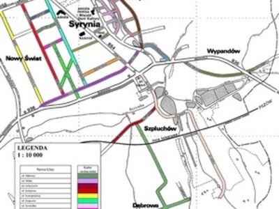 Zdjęcie przedstawia mapę miejscowości Syrynia