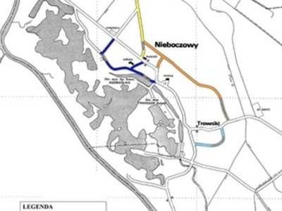 Zdjęcie przedstawia mapę miejscowości Nieboczowy