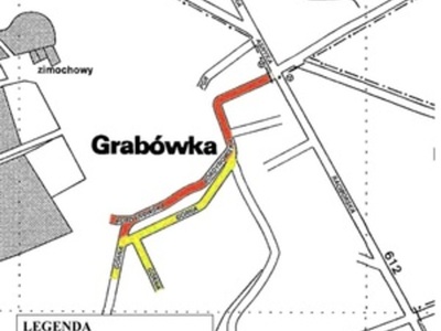 Zdjęcie przedstawia mapę miejscowości Grabówka
