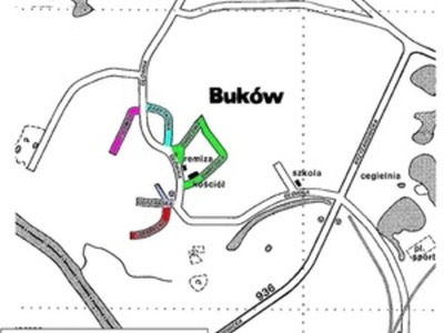 Zdjęcie przedstawia mapę miejscowości Buków