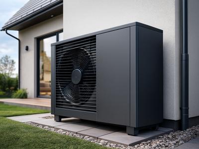 Zdjęcie przedstawia pompę ciepła