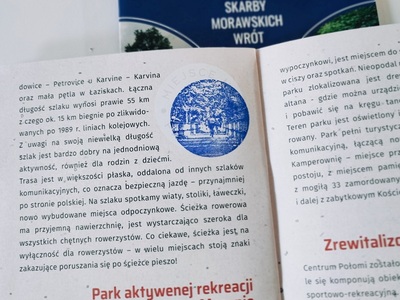 Zdjęcie zawiera  Paszport Turystyczny „Skarby Morawskich Wrót”