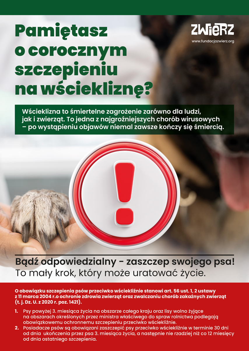 Bądź odpowiedzialny - zaszczep swojego psa!