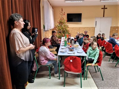 spotkanie opłatkowe w świetlicy opiekuńczo-wychowawczej Arka