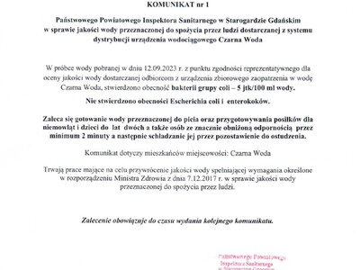 komunikat sanepidu