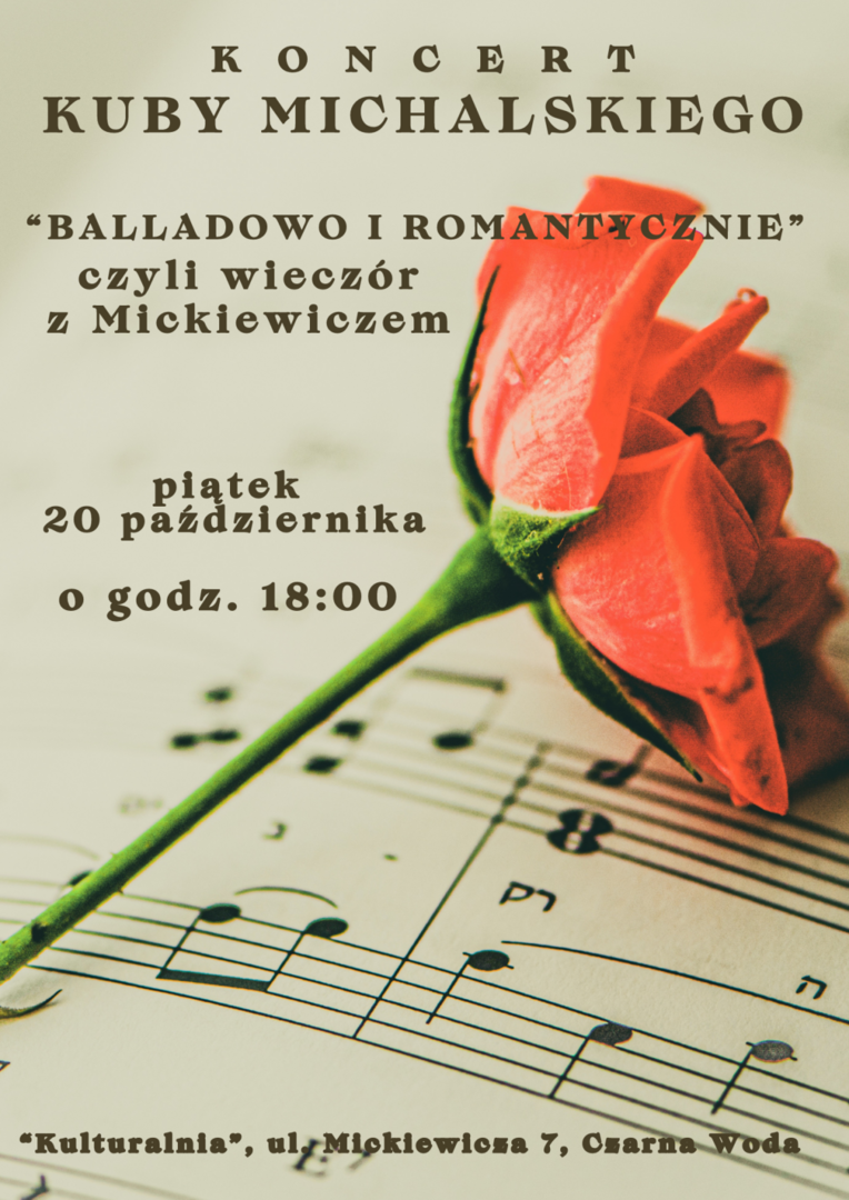 Zaproszenie na wieczór z Mickiewiczem