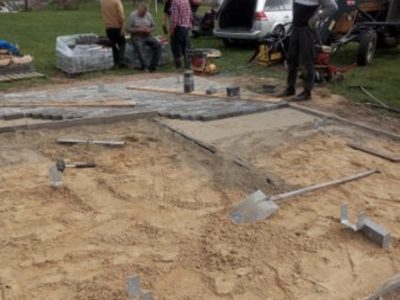 Widok na miejsce pod budowę altany