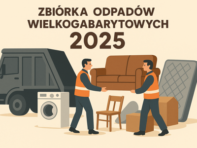 Grafika przedstawiająca odbiór zużytego sprzętu i mebli
