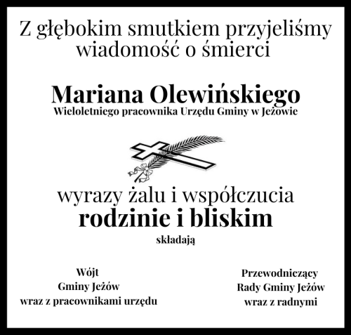 Pełna treść kondolencji