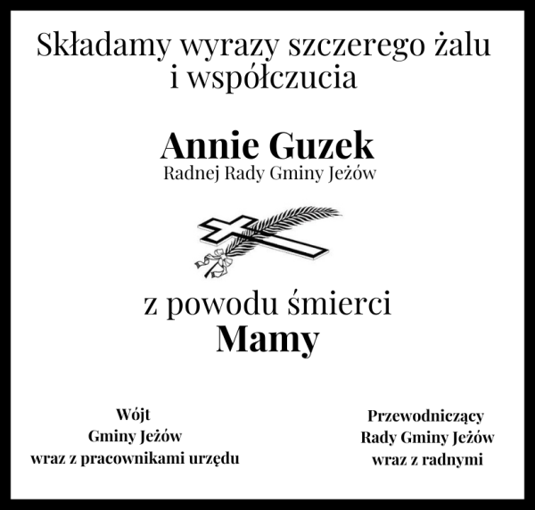 Treść kondolencji