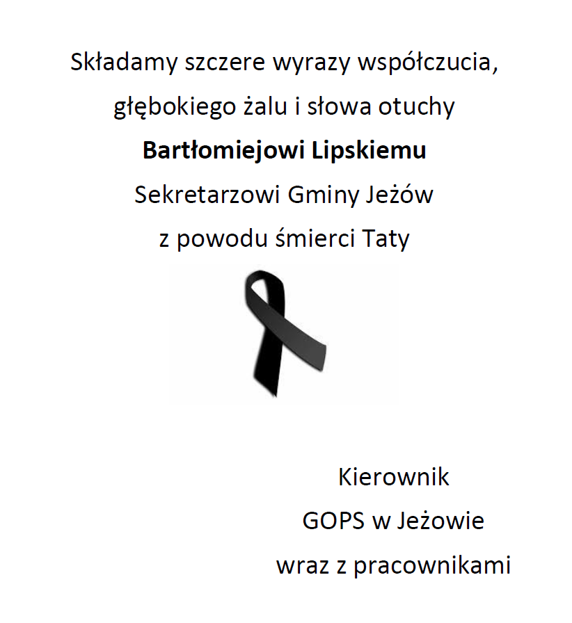 Kondolencje GOPS